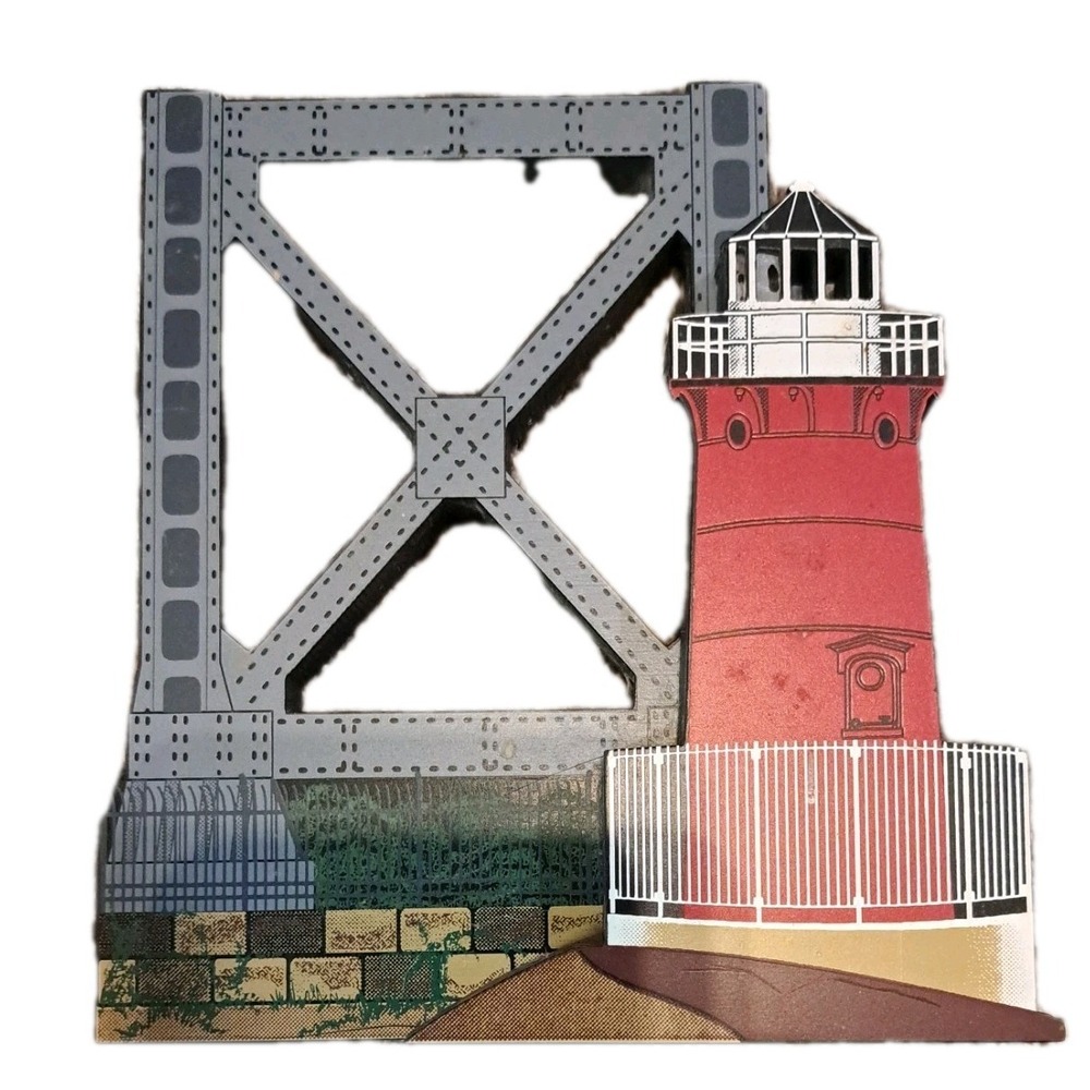 Vtg Sheila's Collectibles Jeffrey's Hook Lighthouse ‎ Shelf Sitter  NYC NY 1996